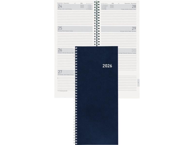 Biella Agenda commercial Format long Twist 13,5 x 31.5 cm