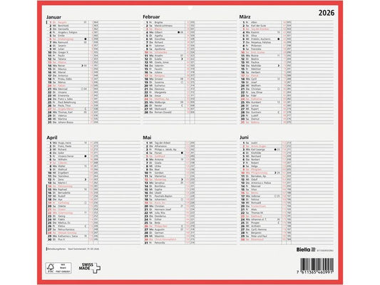 Biella Calendario della lavagna D, 32 x 29.7 cm