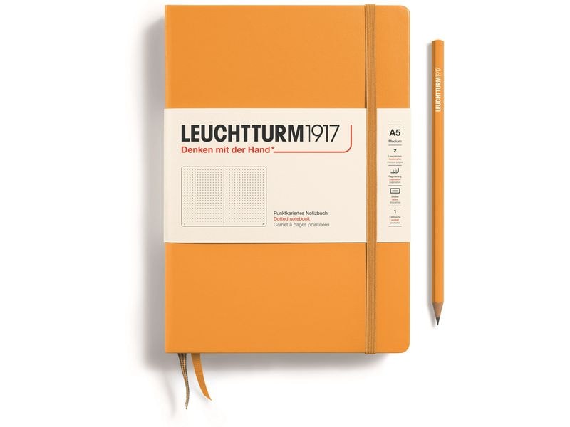 Leuchtturm Bloc-notes Medium A5, Pois, Orange