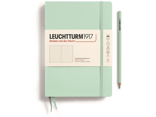 Leuchtturm Bloc-notes Medium A5, Pois, Menthe