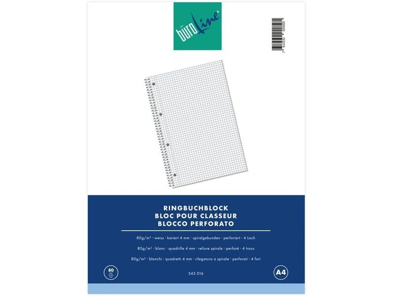 Büroline Carnet de notes Bloc collégial A4 quadrillé, 80 feuilles