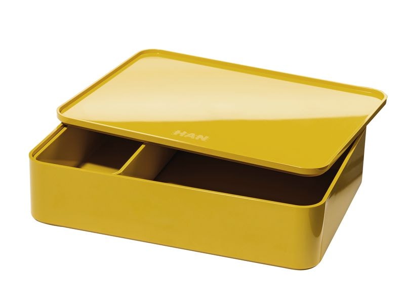 HAN Boîte à tiroirs Jaune