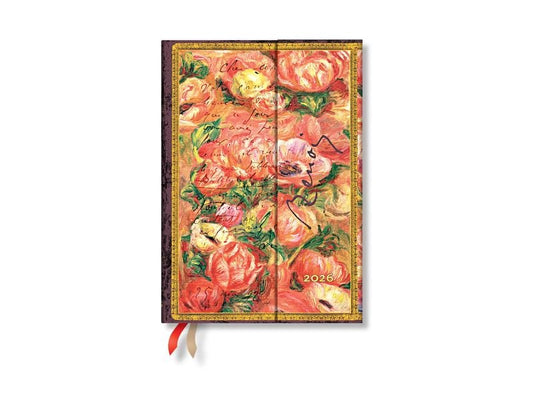Paperblanks Agenda hebdomadaire Renoir Fleur, 2026, Multicolore