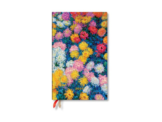 Paperblanks Agenda hebdomadaire Chrysanthèmes Fleur, 2026, Multicolore