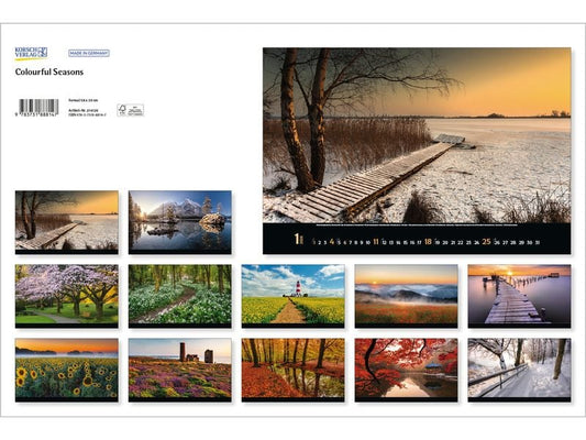 Korsch Verlag Calendrier illustré Colorful Seasons 2026