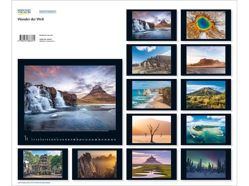 Korsch Verlag Calendrier illustré Le monde merveilleux 2026