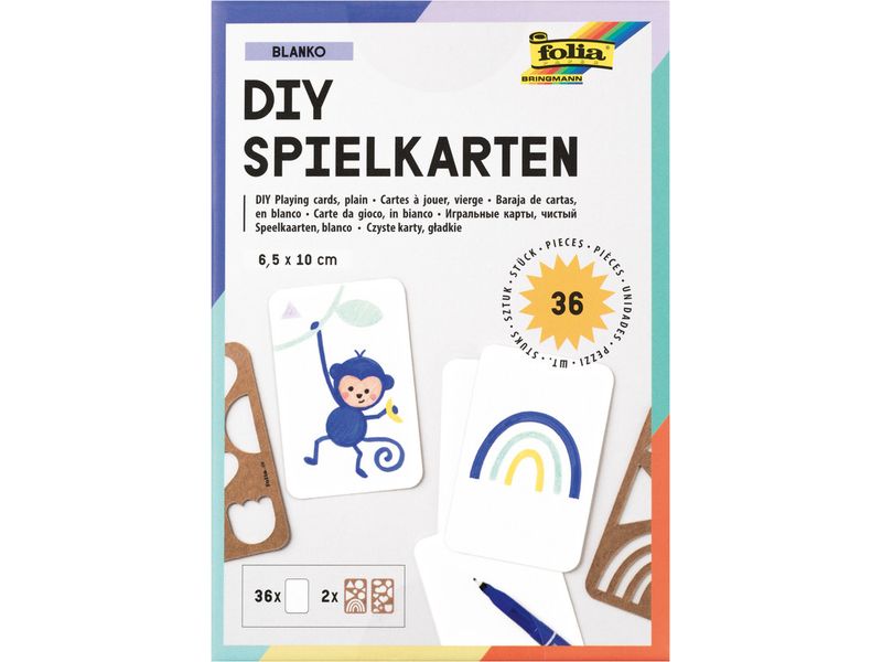 Folia Carte en carton Blanco, 6.5 x 10 cm, 36 pièces