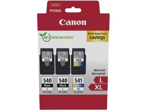 Canon 2xPG-540L/1xCL-541XL 3er-Pack Schwarz/Cyan/Magenta/Gelb