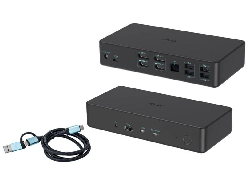 i-tec Station d'accueil USB 3.0 / USB-C / Thunderbolt 3 Professional 2x 4K Gen. 2 + PD 100 W