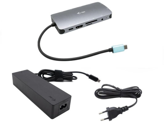 i-tec Station d'accueil USB-C Metal Nano Dock HDMI/VGA LAN + Chargeur 100 W