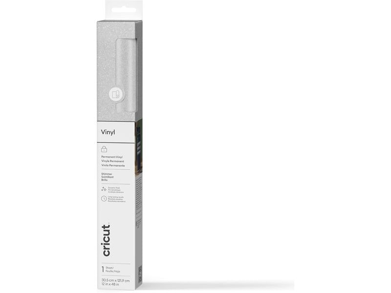Cricut Film de vinyle Brillance permanente 30.5 x 122 cm, 1 Pièce/s, Argenté