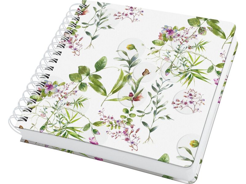 Jolie Carnet de notes à spirales Fairytale Garden, 23.4 x 21.5 cm, Vierge
