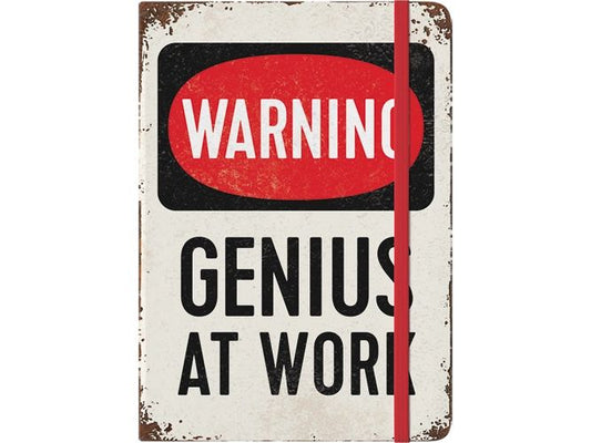 Nostalgic Art Bloc-notes Genius at Work A5, Pois, Multicolore