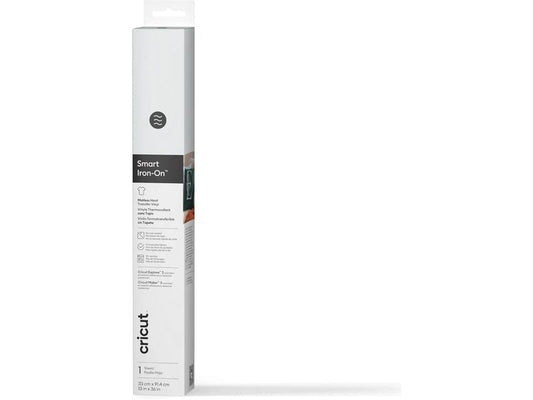 Cricut Film thermocollant Smart Iron-On 33 x 91.4 cm, Blanc
