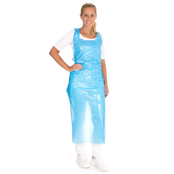 Blauer Einweg-Plastikschürze – 500 Stück