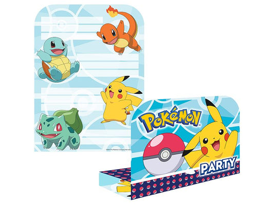 Amscan Carte d’invitation Pokemon 8 pièces