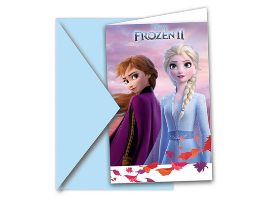 Amscan Carte de félicitations Disney Frozen 6 pièces