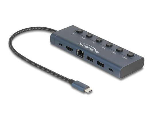 Delock Station d'accueil USB Type-C 4K HDMI / USB / LAN / PD 3.0 90 W