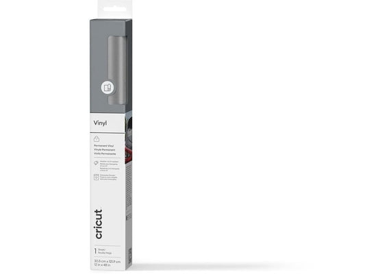 Cricut Film de vinyle Permanent 30.5 x 122 cm, 1 Pièce/s, Argenté