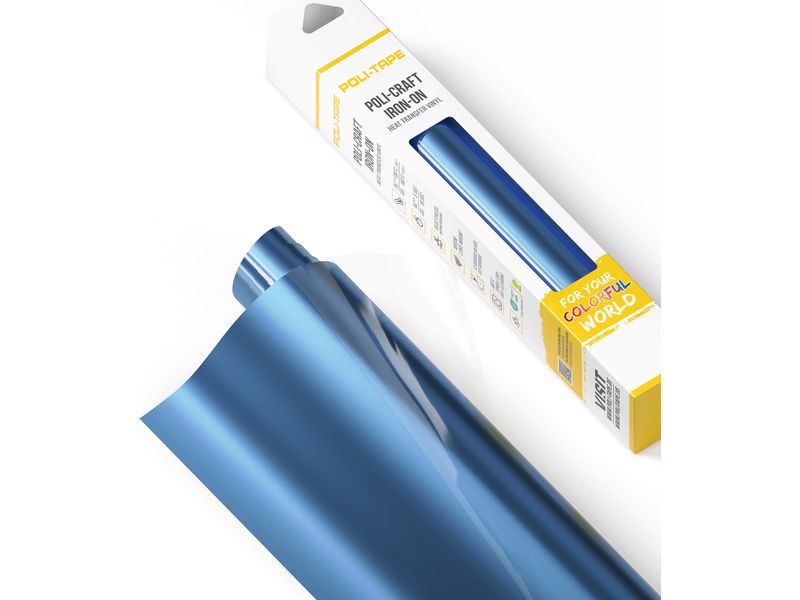 Poli-Tape Film thermocollant Poli-Flex turbo, 30.5 x 122 cm, Bleu vif