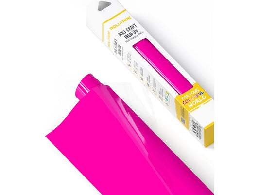 Poli-Tape Film thermocollant Poli-Flex turbo, 30.5 x 122 cm, rose fluo