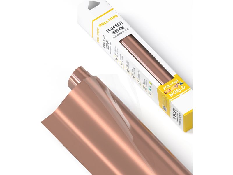 Poli-Tape Film thermocollant Poli-Flex turbo, 30.5 x 122 cm, or rose