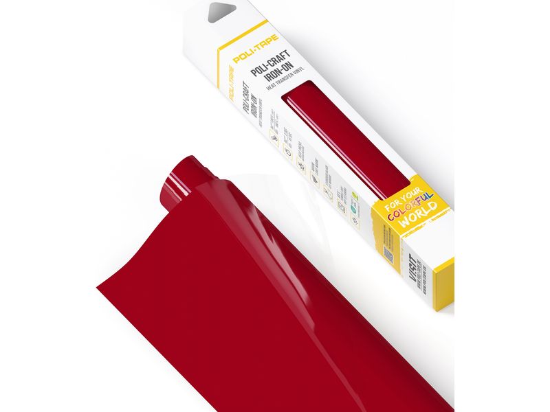 Poli-Tape Film thermocollant Poli-Flex turbo, 30.5 x 122 cm, rouge