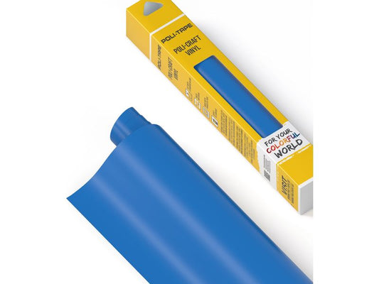 Poli-Tape Film de vinyle Permanent 30.5 x 183 cm, bleu mat