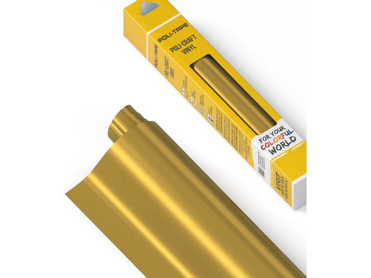 Poli-Tape Film de vinyle Permanent 30.5 x 183 cm, or mat