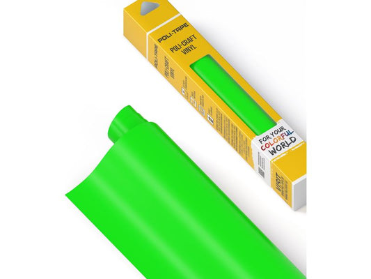 Poli-Tape Film de vinyle Permanent 30.5 x 183 cm, vert fluo mat