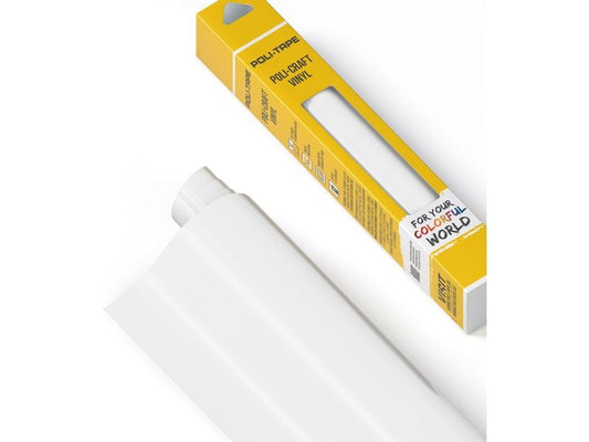 Poli-Tape Film de vinyle Permanent 30.5 x 183 cm, blanc brillant