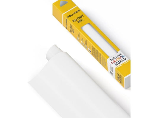Poli-Tape Film de vinyle Permanent 30.5 x 183 cm, blanc mat