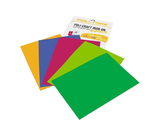 Poli-Tape Film thermocollant Printemps A4, multicolore, 5 pièces