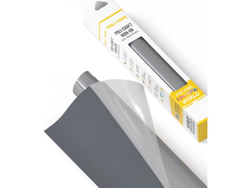 Poli-Tape Film thermocollant Tubitherm Flock, 30.5 x 61 cm, anthracite