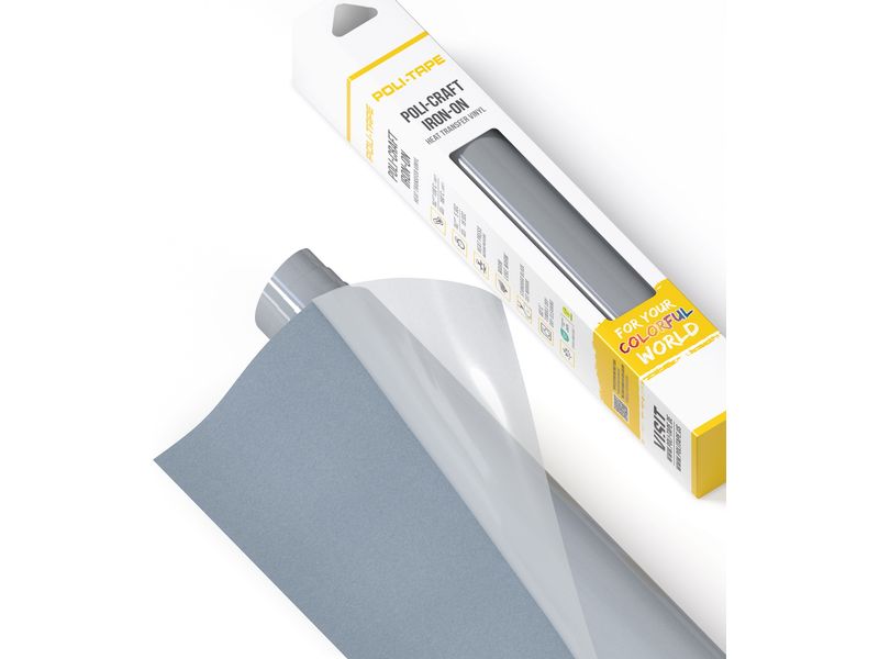 Poli-Tape Film thermocollant Tubitherm Flock, 30.5 x 61 cm, gris mat