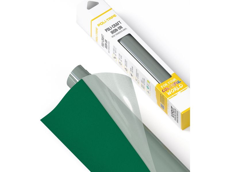 Poli-Tape Film thermocollant Tubitherm Flock, 30.5 x 61 cm, vert mat