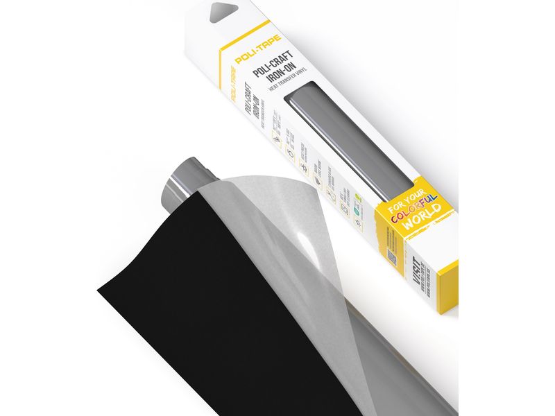 Poli-Tape Film thermocollant Tubitherm Flock, 30.5 x 61 cm, noir mat