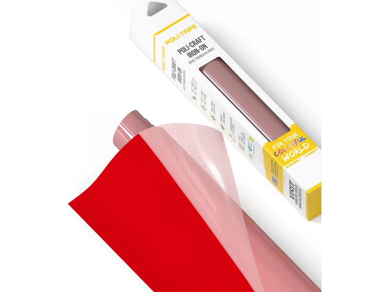 Poli-Tape Film thermocollant Tubitherm Flock, 30.5 x 61 cm, rouge vif