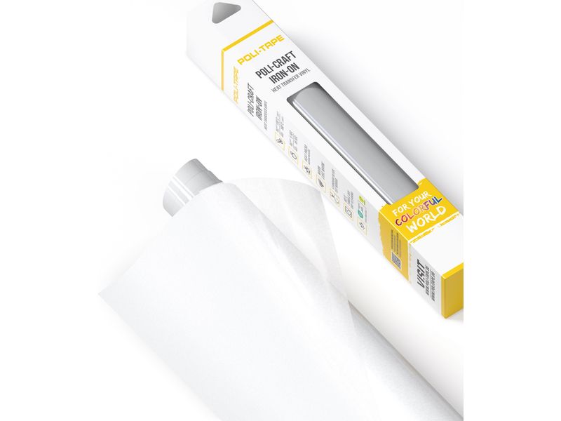 Poli-Tape Film thermocollant Tubitherm Flock, 30.5 x 61 cm, blanc mat