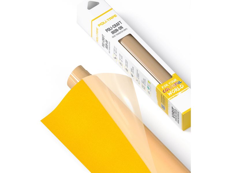 Poli-Tape Film thermocollant Tubitherm Flock, 30.5 x 61 cm, citron mat