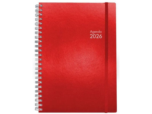 Simplex Agenda settimanale Simply Flex 2026, 15 x 21 cm, rouge