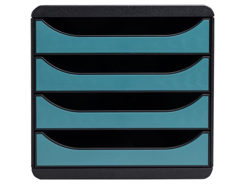 Exacompta Boîte à tiroirs Big Box Skandi, 4 tiroirs, bleu pacifique
