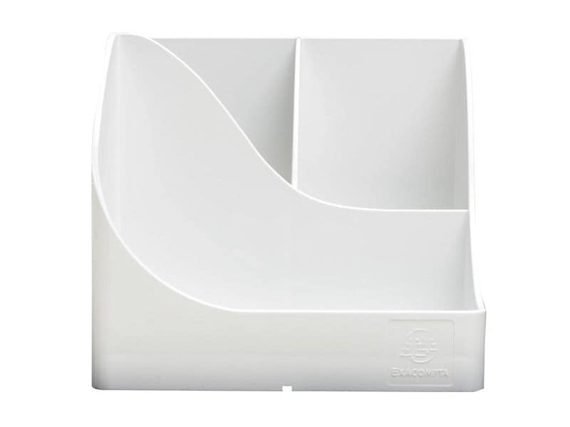 Exacompta Pot à crayons Pen Wave AutentiK, 5 compartiments, blanc