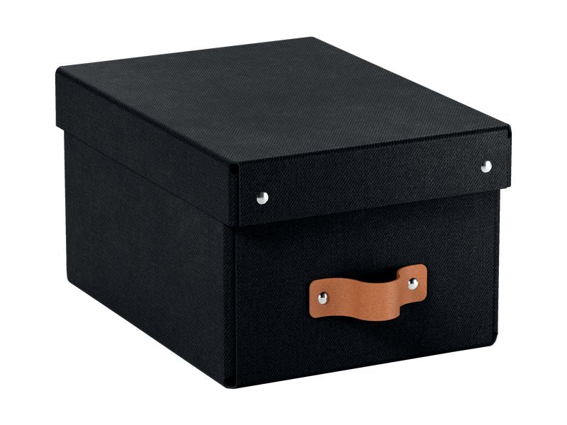 Leitz Boîte d'archives Puro petite, avec couvercle à charnière 2 pièces, Noir