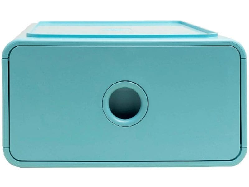 Exacompta Boîte à tiroirs Tiny Box Skandi, 1 tiroir, A5+, bleu givré