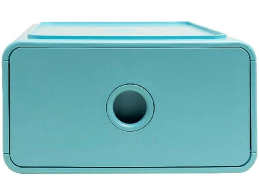 Exacompta Boîte à tiroirs Tiny Box Skandi, 1 tiroir, A5+, bleu givré