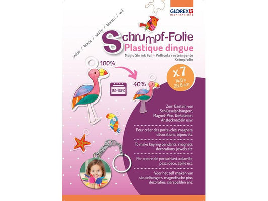 Glorex Film rétractable Transparent, A5, 7 feuilles