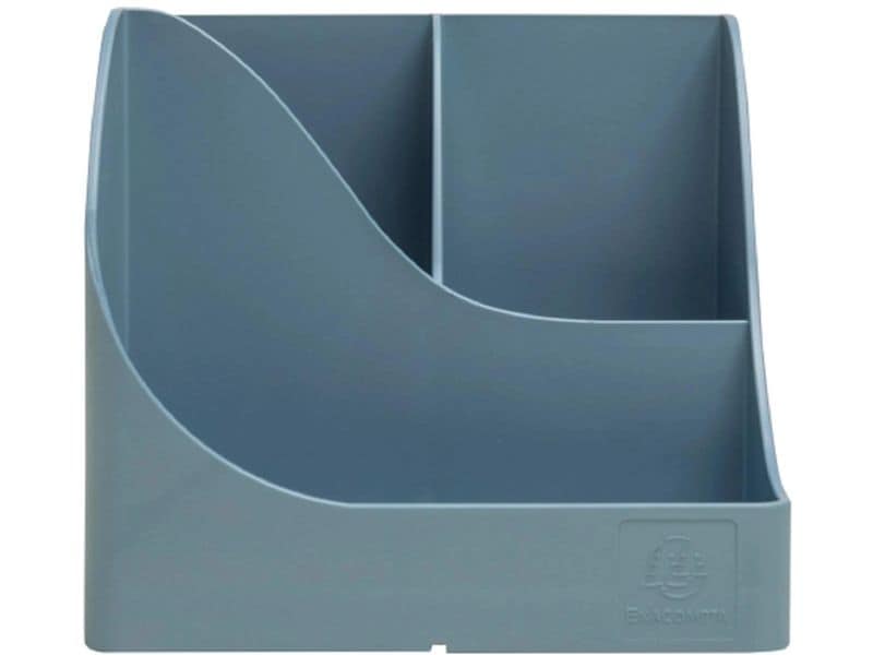 Exacompta Pot à crayons Pen Wave AutentiK, 5 compartiments, bleu-gris