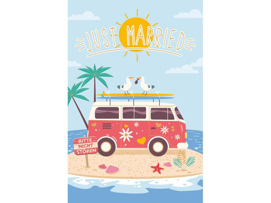 ABC Faire-part de mariage Bus hippie B6