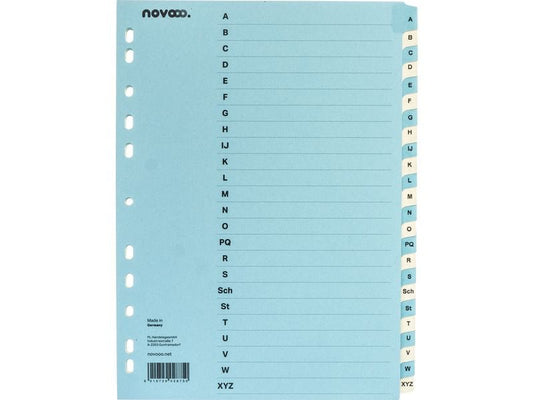 novooo. Registre A4, 1 rangée, A-Z bleu/beige